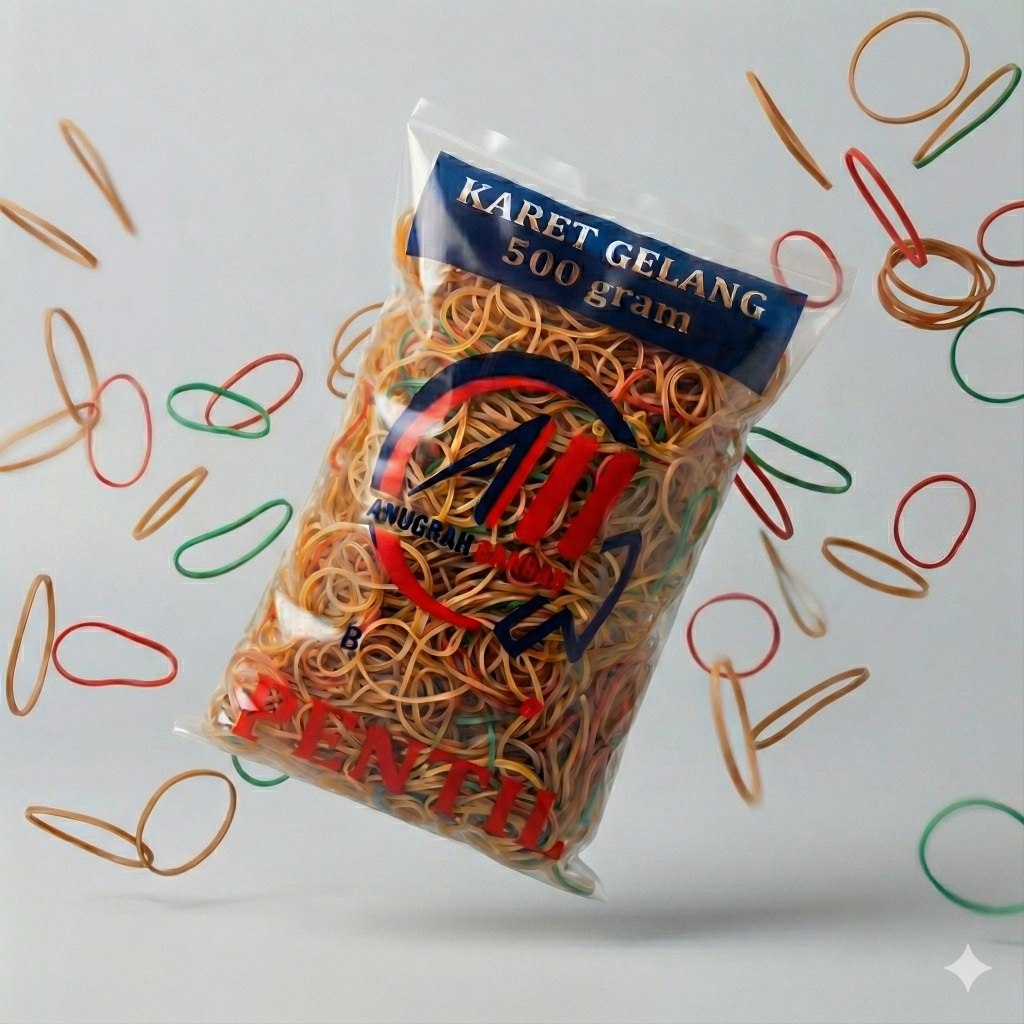 Karet Gelang Pentil 500gr - Karet Gelang Kecil Kuat Tidak Mudah Putus
