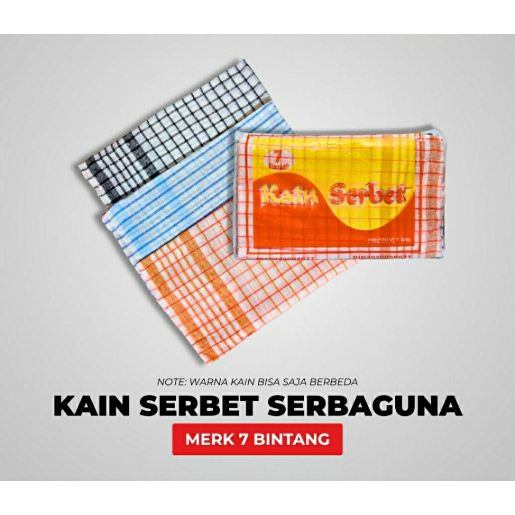 |1 PCS| KAIN LAP 7 BINTANG TEBAL (K 1) // KAIN SERBET TEBAL // KAIN LAP SERBET