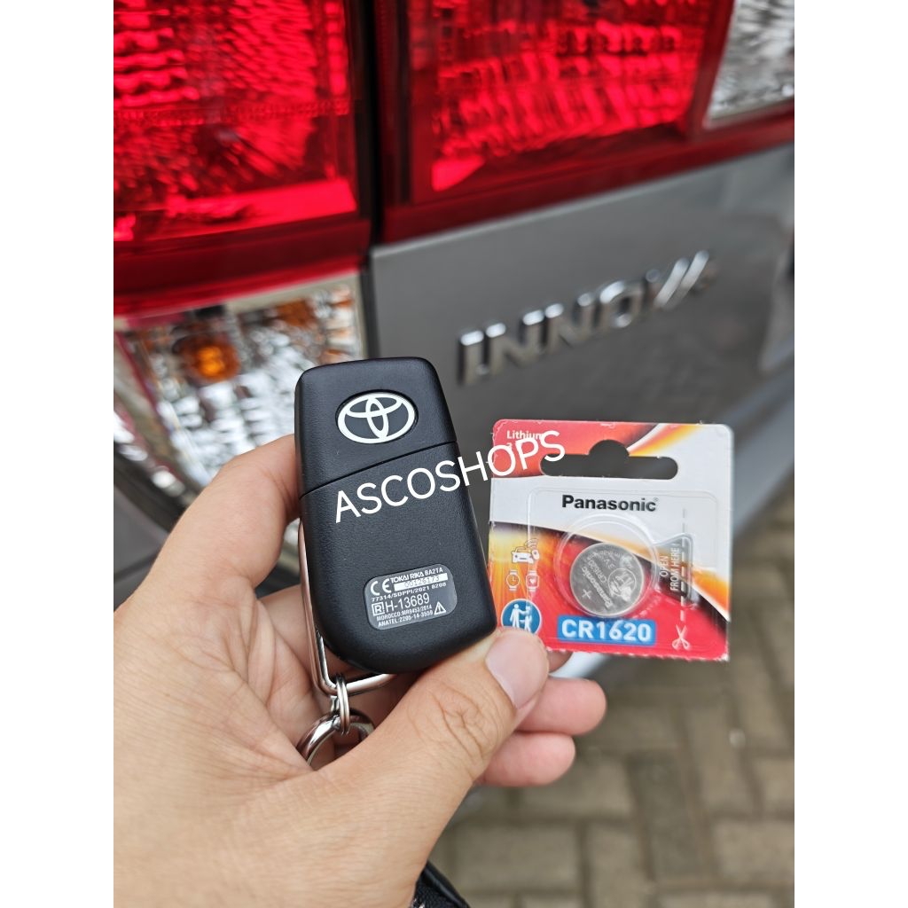 Baterai remote toyota innova reborn fortuner hilux camry ORI CR1620 batere remot model lipat inova r