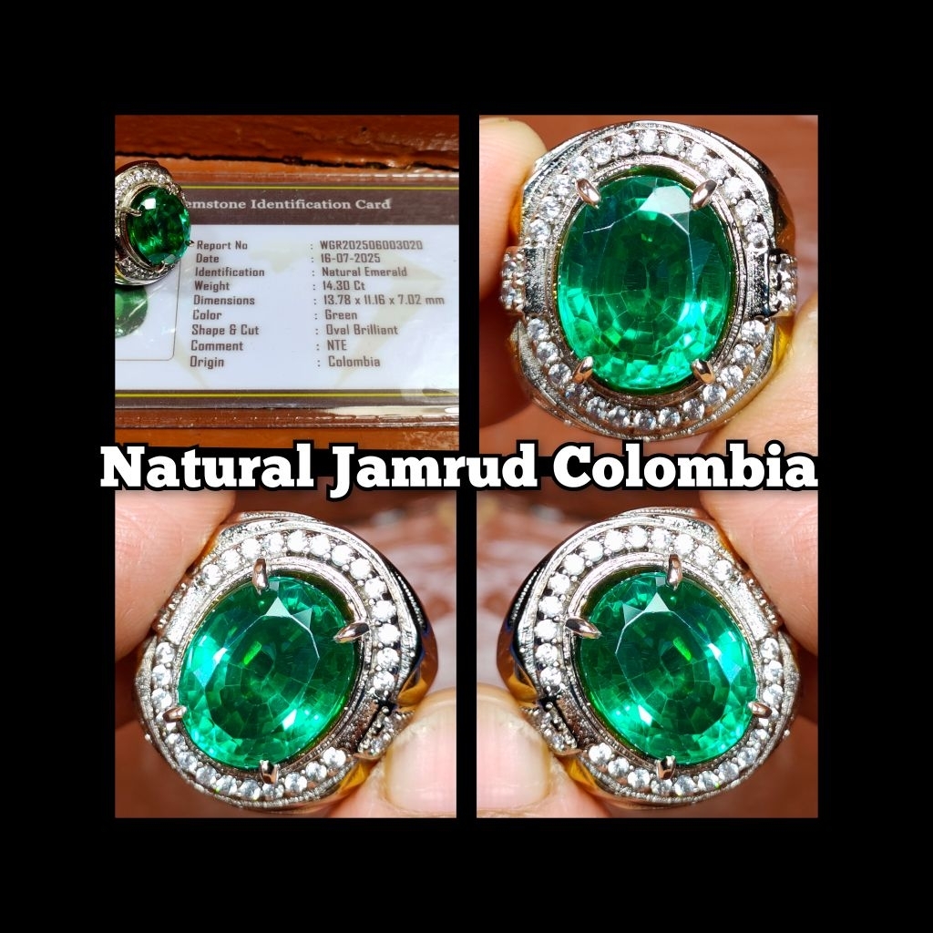 batu Jamrud Colombia super kristal HQ kelas kontes