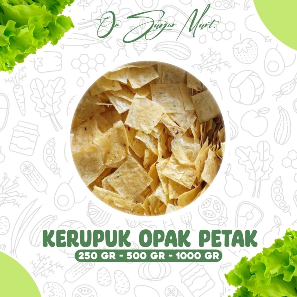 Kerupuk Opak Ubi Mentah PETAK bumbu, opak Medan mentah