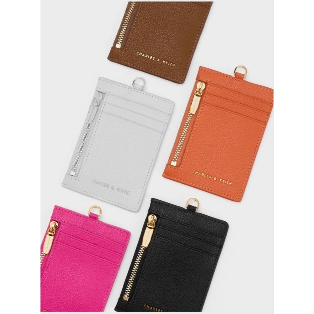 lanyard cardholder Side Zip - charles and keith 100% original ,official store