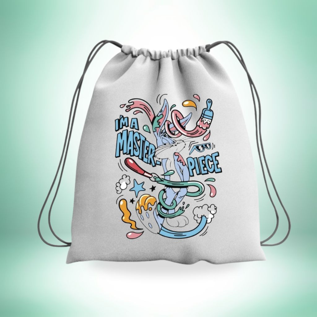 Tas Online Banjarmasin - Tas Serut Wanita Kanvas Full Printing Untuk Pria & Wanita