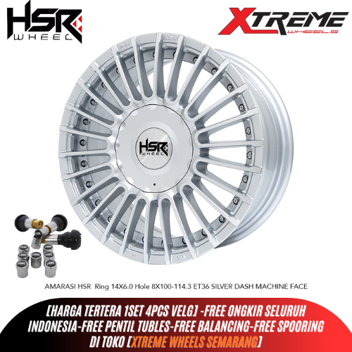 Velk mobil racing ring 14 HSR AMARASI - pelek mobil ignis sirion brio r14 lubang 4x100-4x114