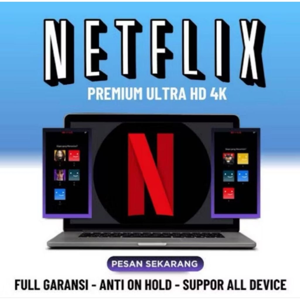 Paket Langganan Netflix Premium Ultra HD 4K untuk TV & Semua Perangkat NU