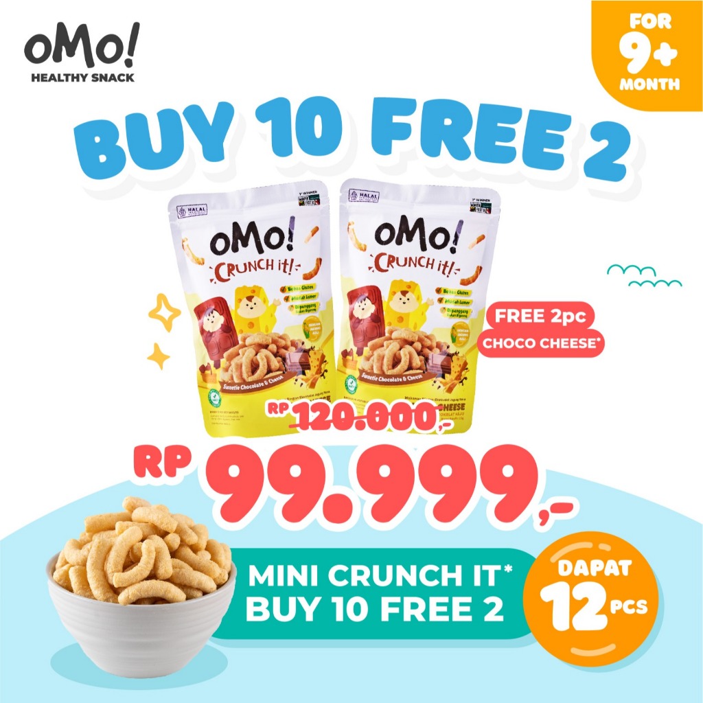 [DAPAT 12 PCS] MINI CRUNCH IT VARIAN CHOCO CHEESE & BUTTER CHICKEN - SNACK MPASI SEHAT GLUTEN FREE