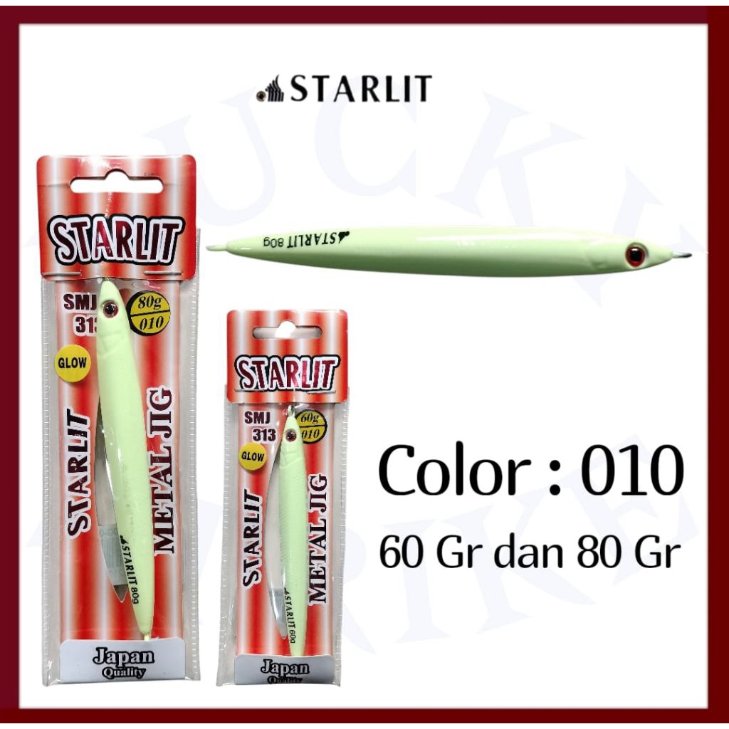 Umpan STARLIT METAL JIG 60/80 Gram- Glow in the dark