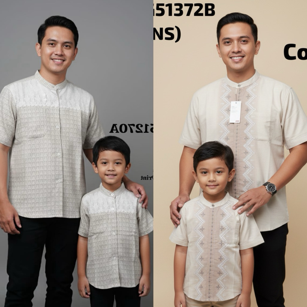 KEMEJA KOKO KATUN ANAK DEWASA COUPLE M231 KIDS M231