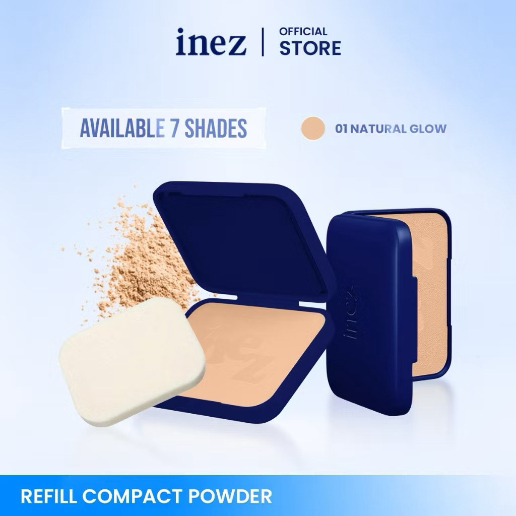 Inez Refill Bedak Compact / BEDAK VIRAL GLOWING ORIGINAL