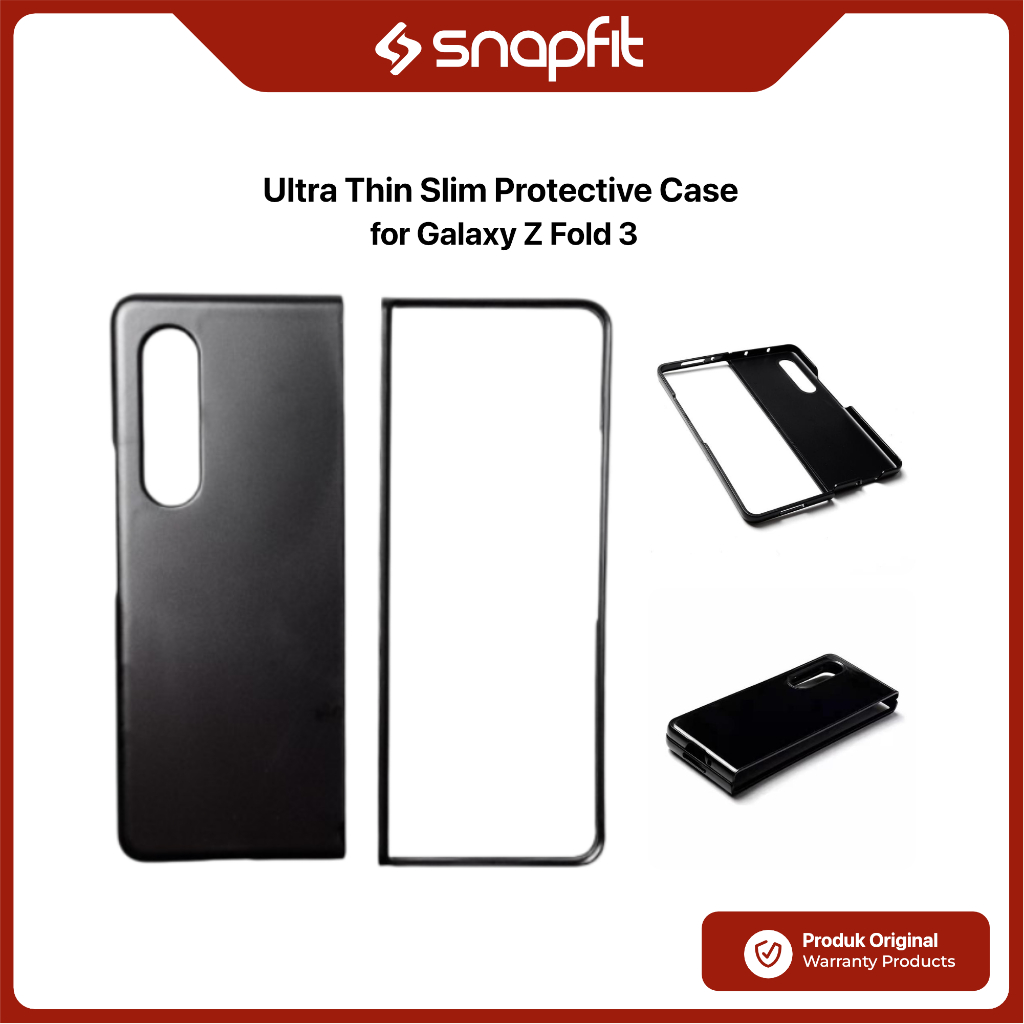 Case Samsung Galaxy Z Fold 3 FOLD3 Ultra Thin Casing - Black