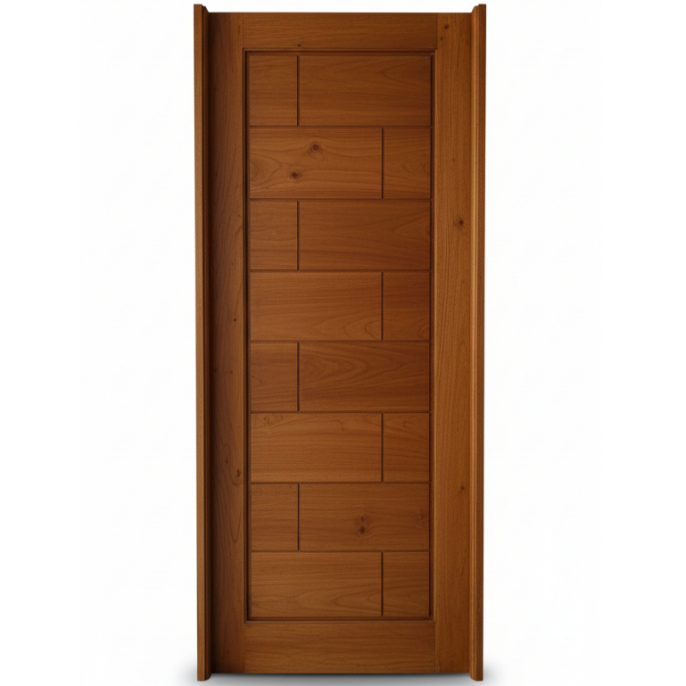 Daun Pintu Kayu Meranti Minimalis Custom Ukuran Cocok untuk Rumah Kamar atau Kantor