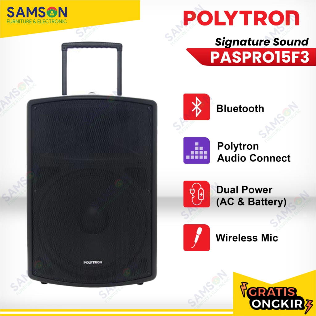 Speaker Polytron PAS PRO15F3 Portable Bluetooth 15 Inch
