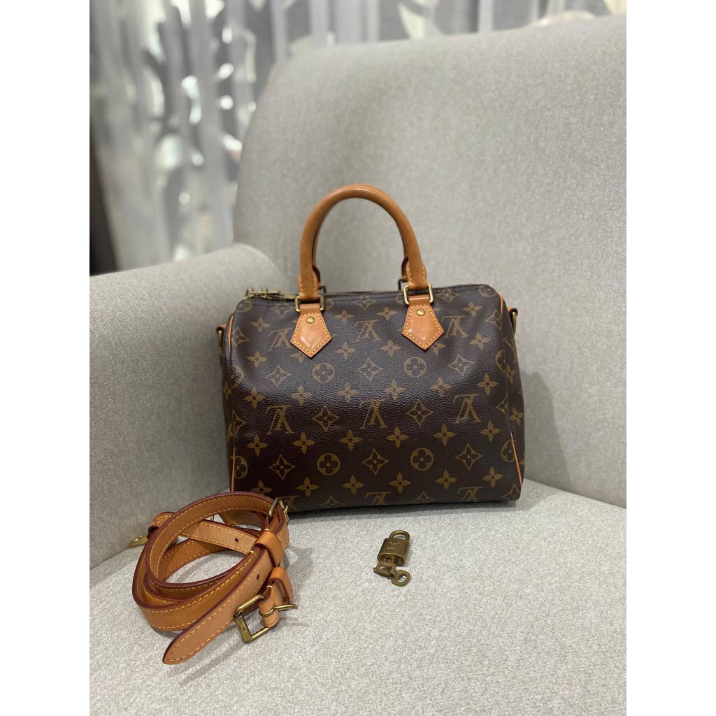 (PRELOVED) LV Speedy Bandou 25 Monogram with Chip