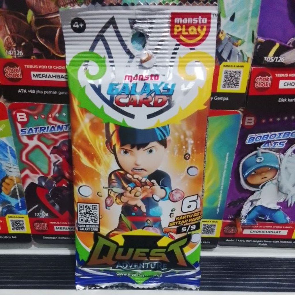 Monsta Galaxy Card Pek Quest Adventure Chef Boboiboy Frost Fire 5/9