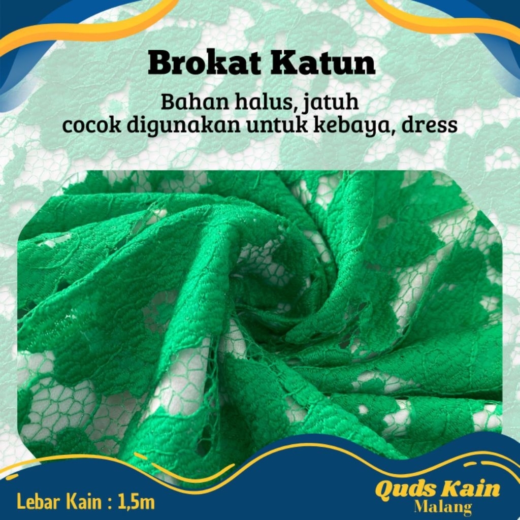 Kain Brokat Katun | Kain Lace Premium Motif (WARNA REQUEST)