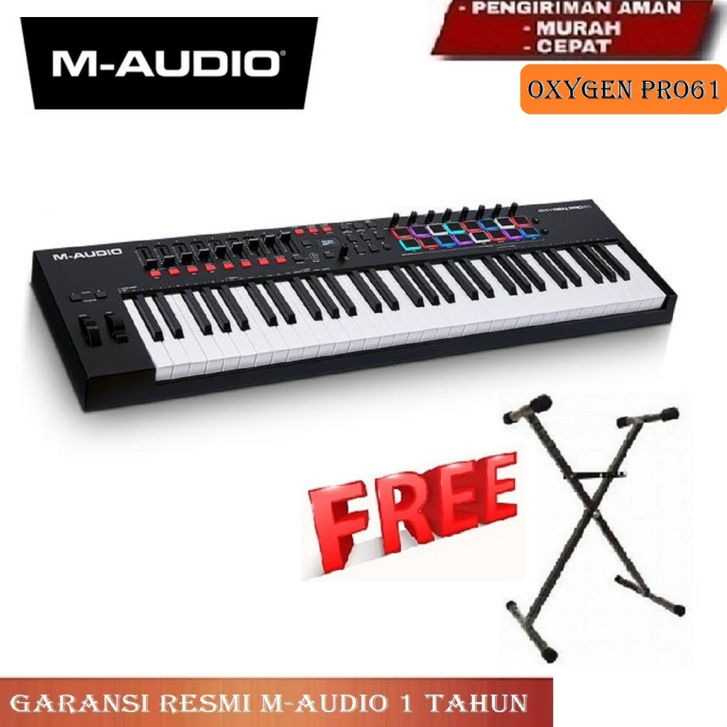 M-AUDIO OXYGEN PRO 61 61-KEYS USB POWERED MIDI CONTROLLER