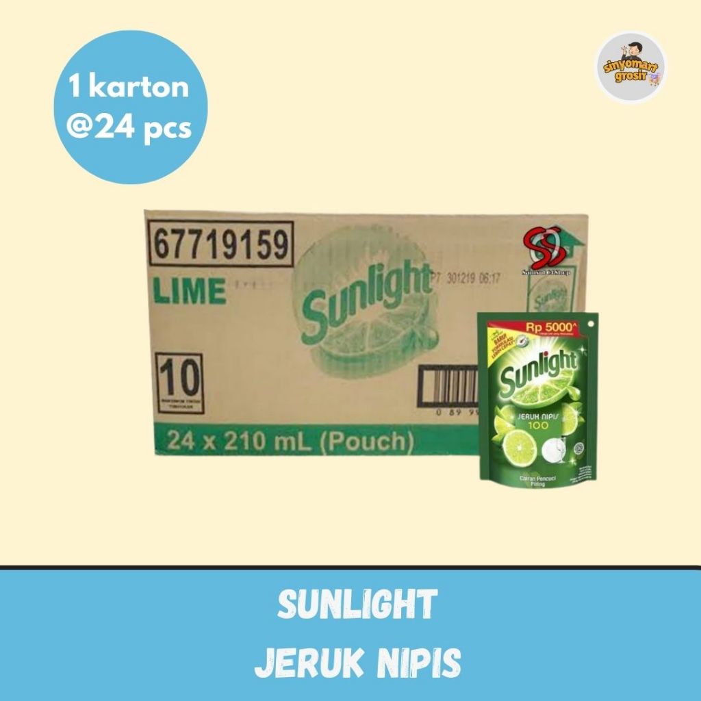 SUNLIGHT JERUK NIPIS 1 KARTON @210 ml - toko grosir termurah