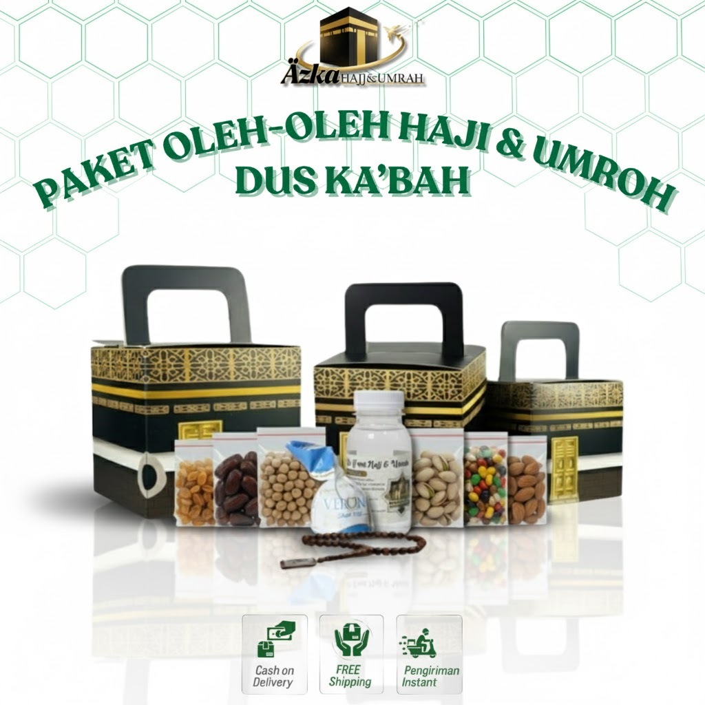PAKET OLEH OLEH HAJI DAN UMROH DUS BOX KABAH HITAM / HAMPERS MAKANAN