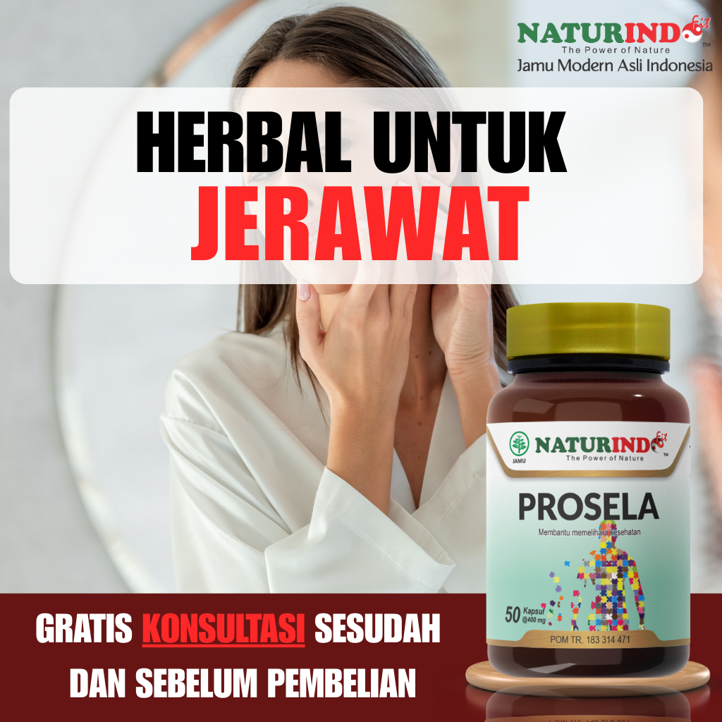 Naturindo Prosela Obat Herbal Jamu Penghilang Bekas Luka Jerawat Ketombe Bisul Koreng Bopeng BPOM