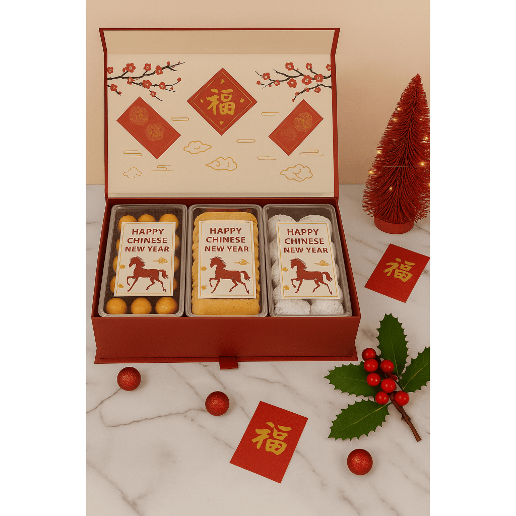 CNY Hampers Kue Kering Premium Wisman Isi 3 Box | Free Hardcase Label & Kartu Ucapan | Bisa Pilih Va