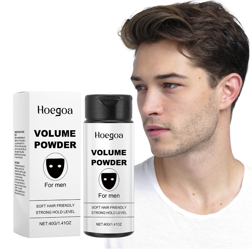 Hoegoa Hair Powder Pria 40g Bedak Rambut Pria Hair Powder Volumizing & Styling Hair Memberikan Volum