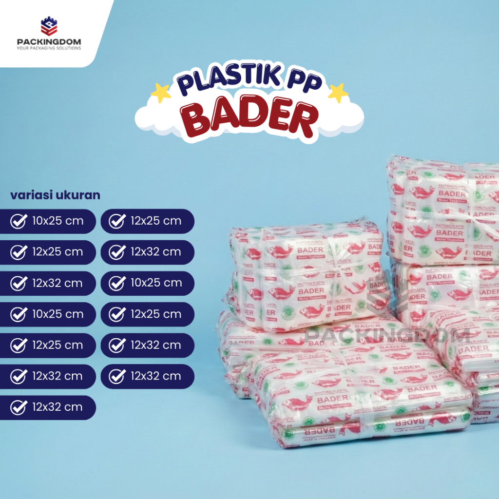 Plastik PP Bening Bader Aneka Ukuran Termurah & Terlengkap