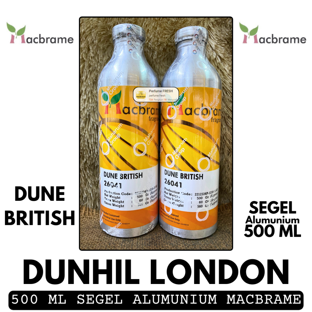 Bibit Parfum DUNE BRITISH ( D London ) 500 ML SEGEL Alumunium MACBRAME