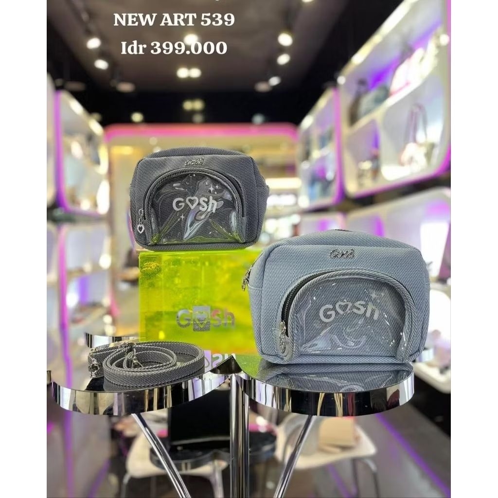[Bisa COD] Ready Tas Gosh Original New art 539 Black Blue