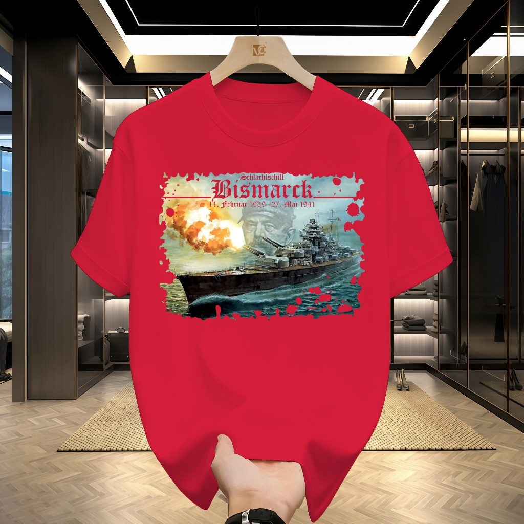 Jerman Kapal Kapal Perang Bismarck Tipe 2 Marine Wk Tshirt / Kaos Jerman