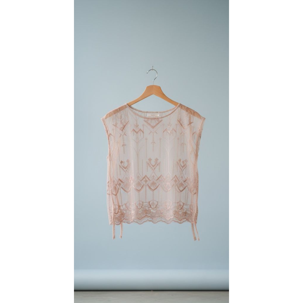 vest crop berukat tali samping