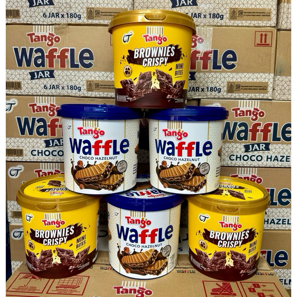 (1 Dus Isi 6 Toples) Tango Jar Wafer Coklat / Waffle / Vanila / Brownies 240g