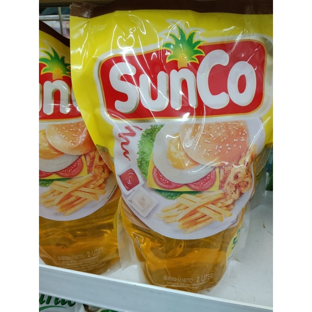 SunCo Minyak Goreng 2Lt - Minyak Goreng Baik Paling Bening Refill 500 ml Kualitas Terbaik Cocok untu