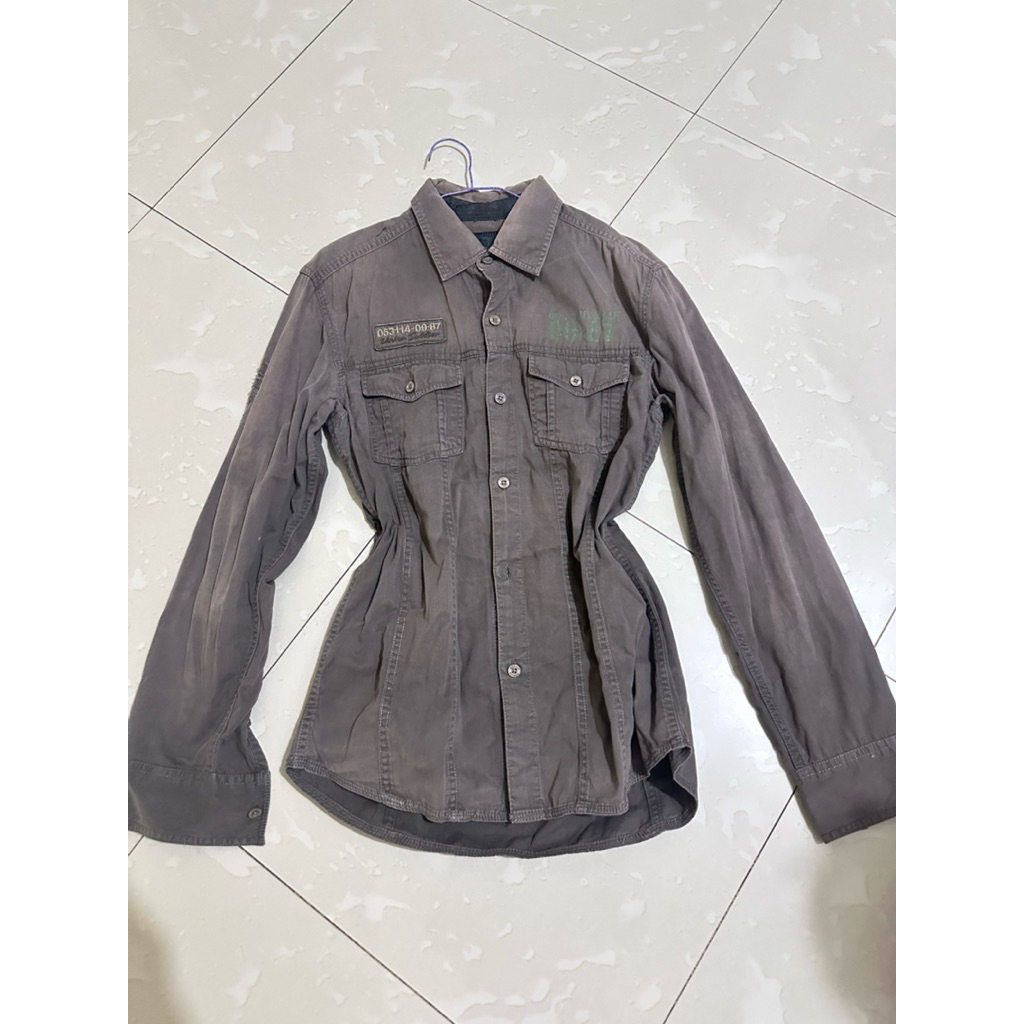Kemeja Pria Osella Original uk M Model Vintage Tactical Osella