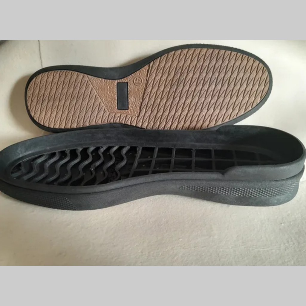 Sol TPR Hotmail Coklat Hitam Cocok Untuk Telapak Sol Luar Sepatu Casual Pria Model Flat Sneakers Kla