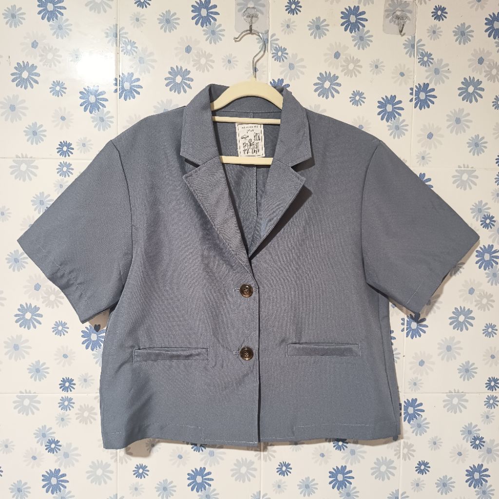 (Harga 68rb) Blazer Top Atasan Wanita Denim Formal Non Formal No Uniqlo Zara HM