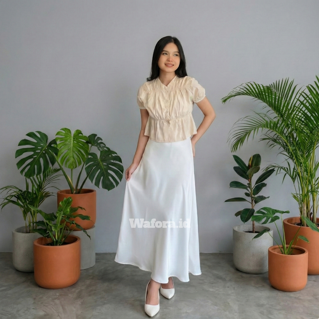 Rok Satin Silk Premium Rok Satin Silk Long Skirt Midi Rok Satin Silk Korean Style Basic Rok Satin Si