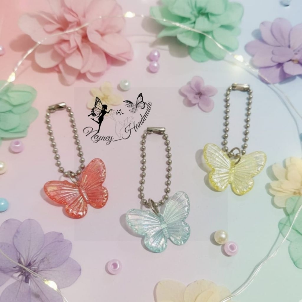 Gantungan kupu || ganci kupu gantungan kunci tas lucu keychain lucu korea || souvenir murah souvenir