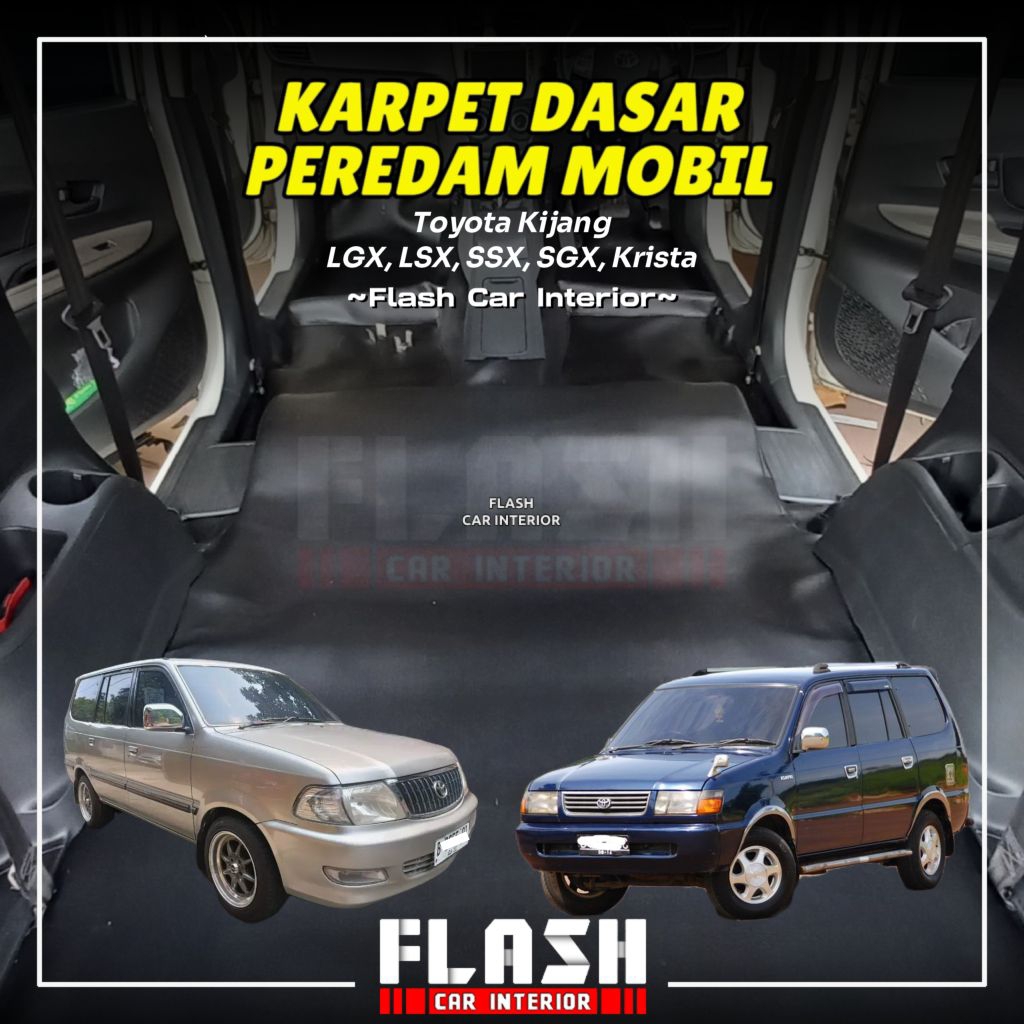 Karpet Dasar Mobil Toyota Kijang Kapsul LGX/SGX/LSX/SX/LX/Krista Bahan Tebal Berserat