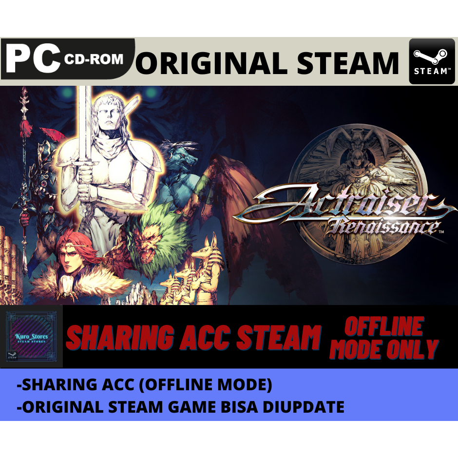 Actraiser Renaissance PC Game Steam Sharing Original