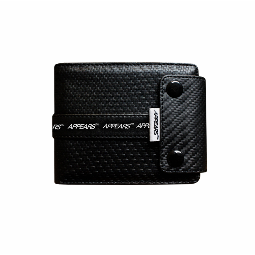 Appearstm - (Button X Carbon Black NV) | Wallet | Dompet | Dompet Lipat | Dompet Pria Wanita