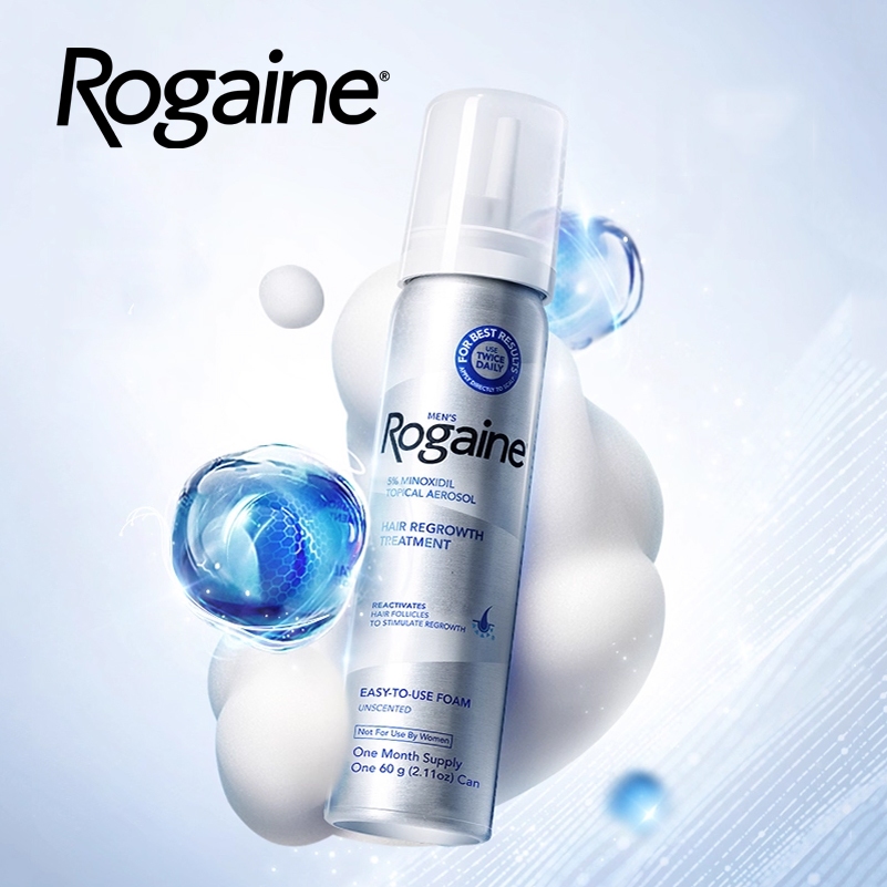 Rogaine 5% Minoxidil Foam Men's & Women's 60g for Hair Regrowth