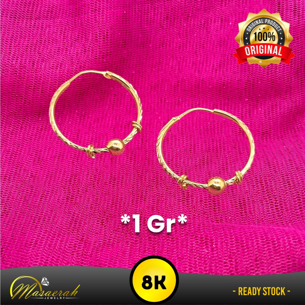 Anting Emas 8K - Toko Emas Gajah Saerah - 1 Gram 1068