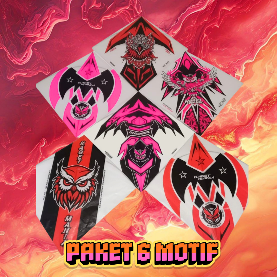 (BARANG TERBATAS PAKET 6 MOTIF) Layangan Sukhoi Double Lilitan Bambu Petung Super Turnament