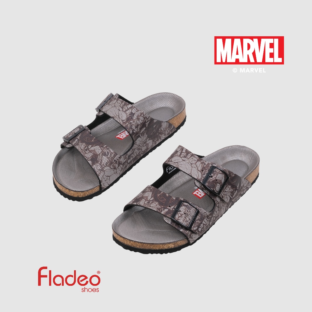 Fladeo A26/DMDS01-1ON/Sandal Slide Pria [ Exclusive Marvel ]