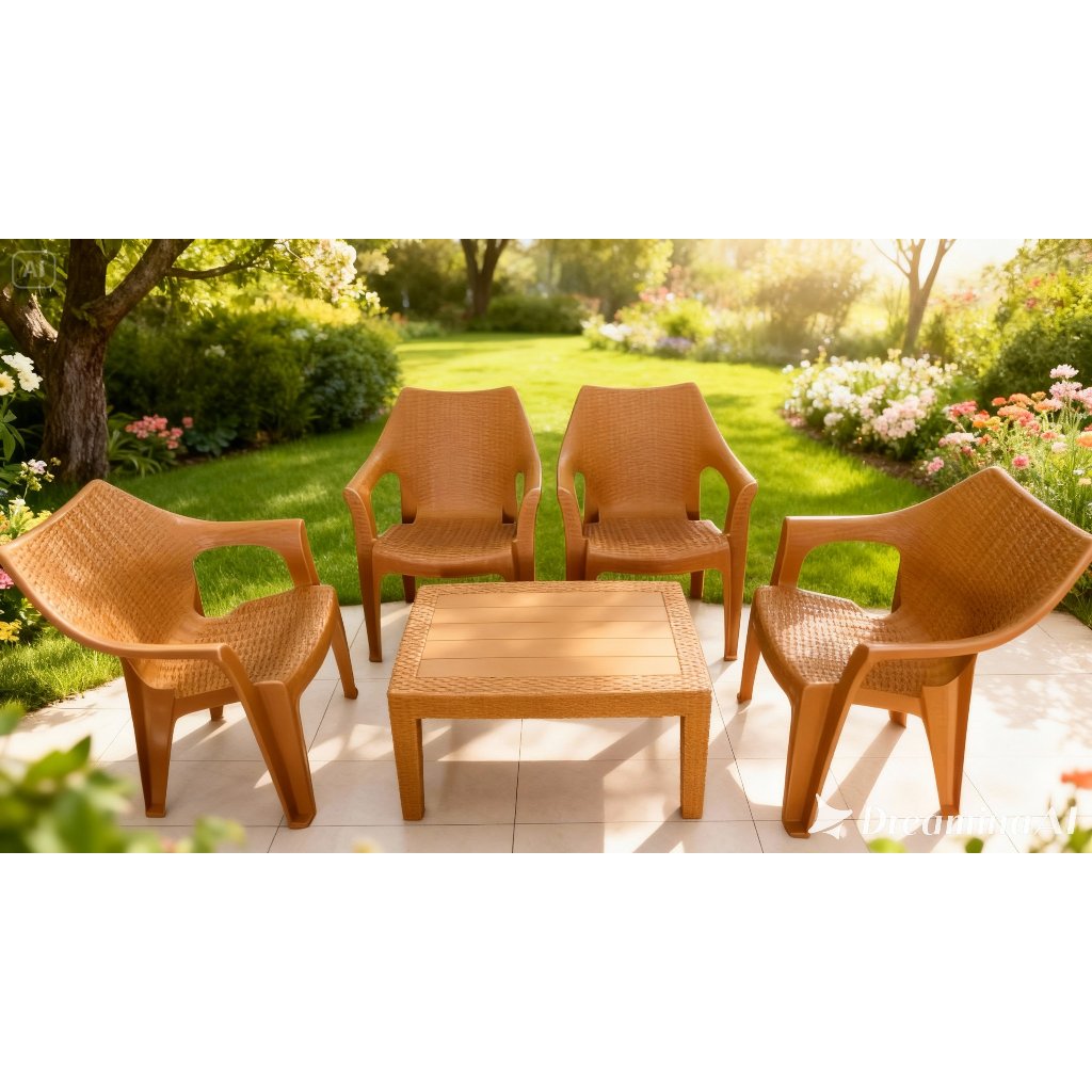 Kursi Meja Olymplast Set / Kursi meja tamu / Meja Kursi Teras / Kursi Meja Jualan / OL 508 OST R