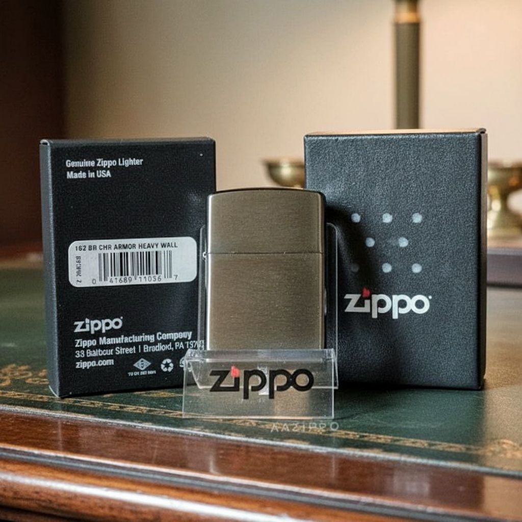 ZIPPO ARMOR Original ZIPPO 162 Armor Brushed Chrome ORIGINAL USA
