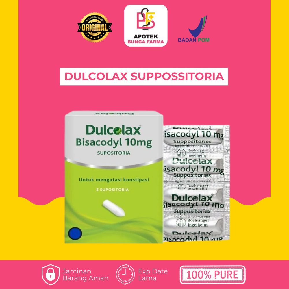 DULCOLAX Suppositoria Obat Sembelit Bisacodyl Anak Dewasa