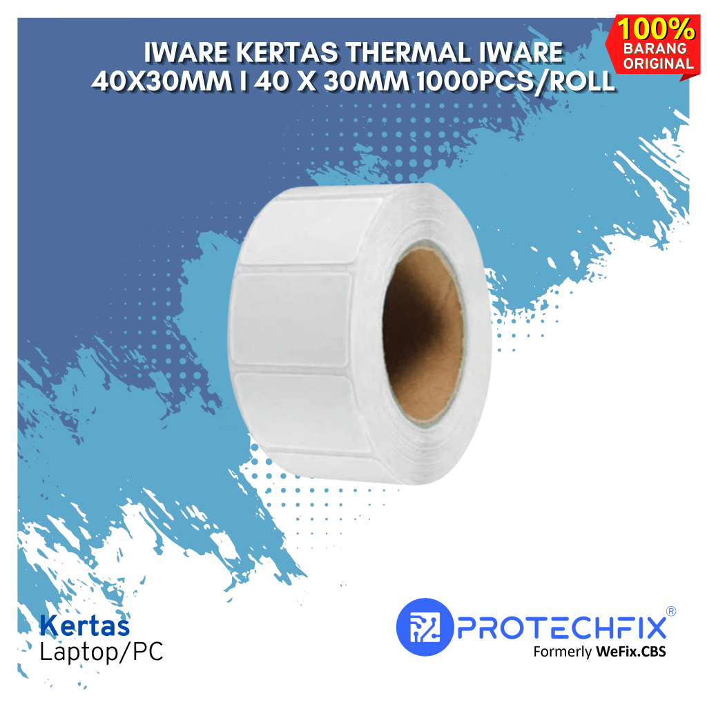 IWARE Kertas Thermal IWARE 40x30mm I 40 x 30mm 1000Pcs/Roll