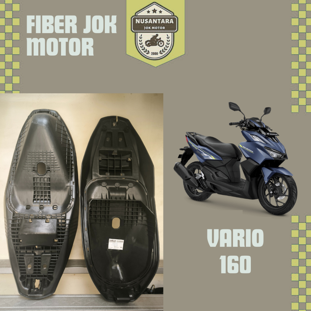 Fiber Jok Motor Honda Vario 160 Hitam