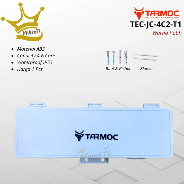 Tarmoc TEC-JC-4C2-T1 | Mini Joint Closure  4/6 Core Putih | 4/6 Core White
